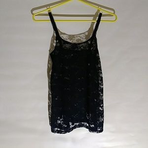 Black lace camisole